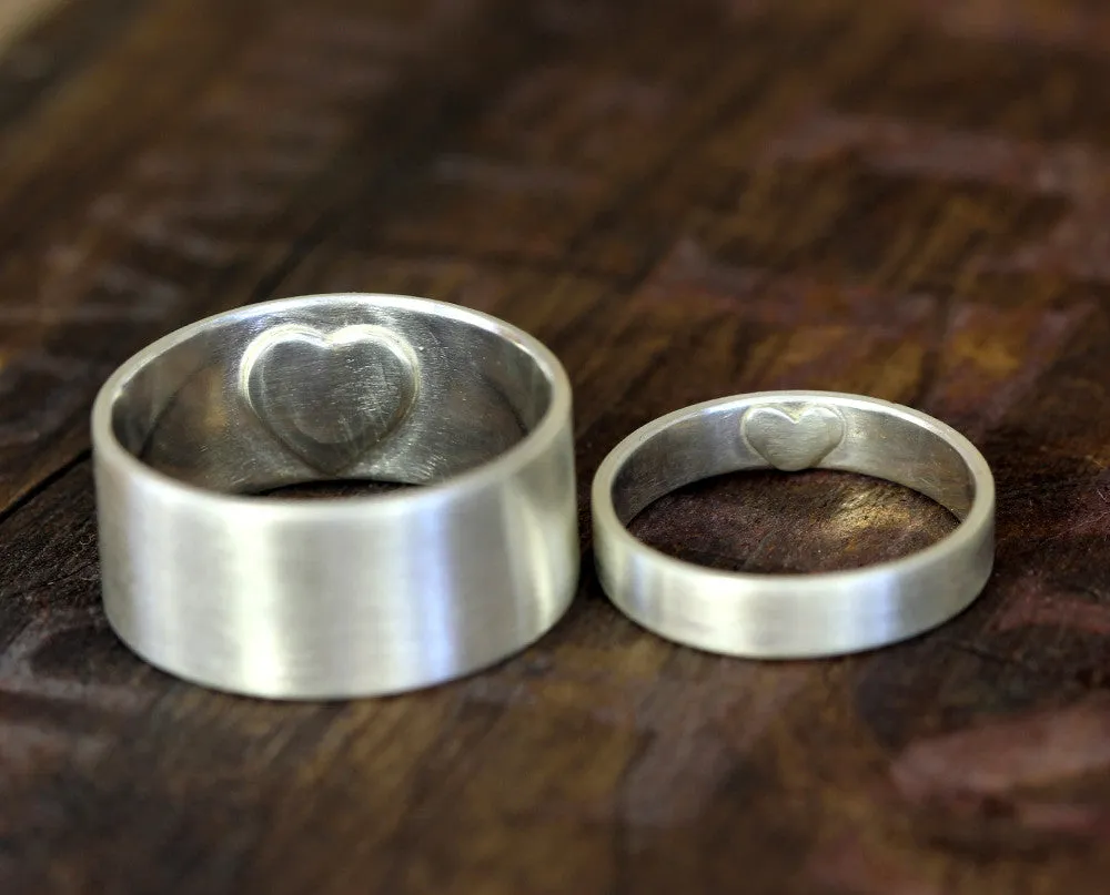 Secret Heart Ring Wedding Set