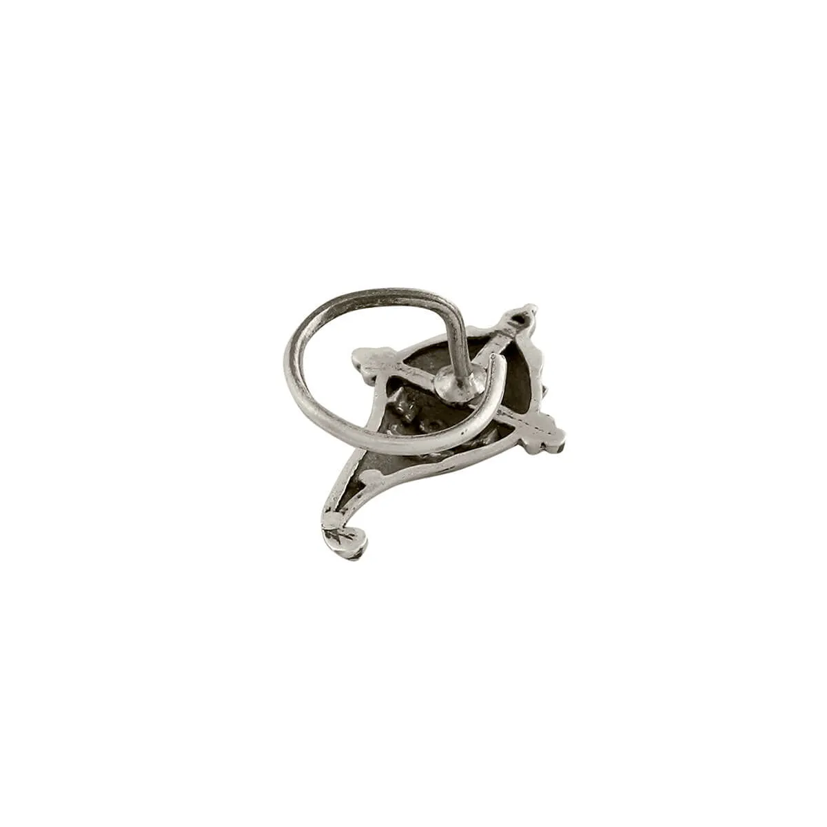 Shankha Silver Nose Pin - Pierced by MOHA
