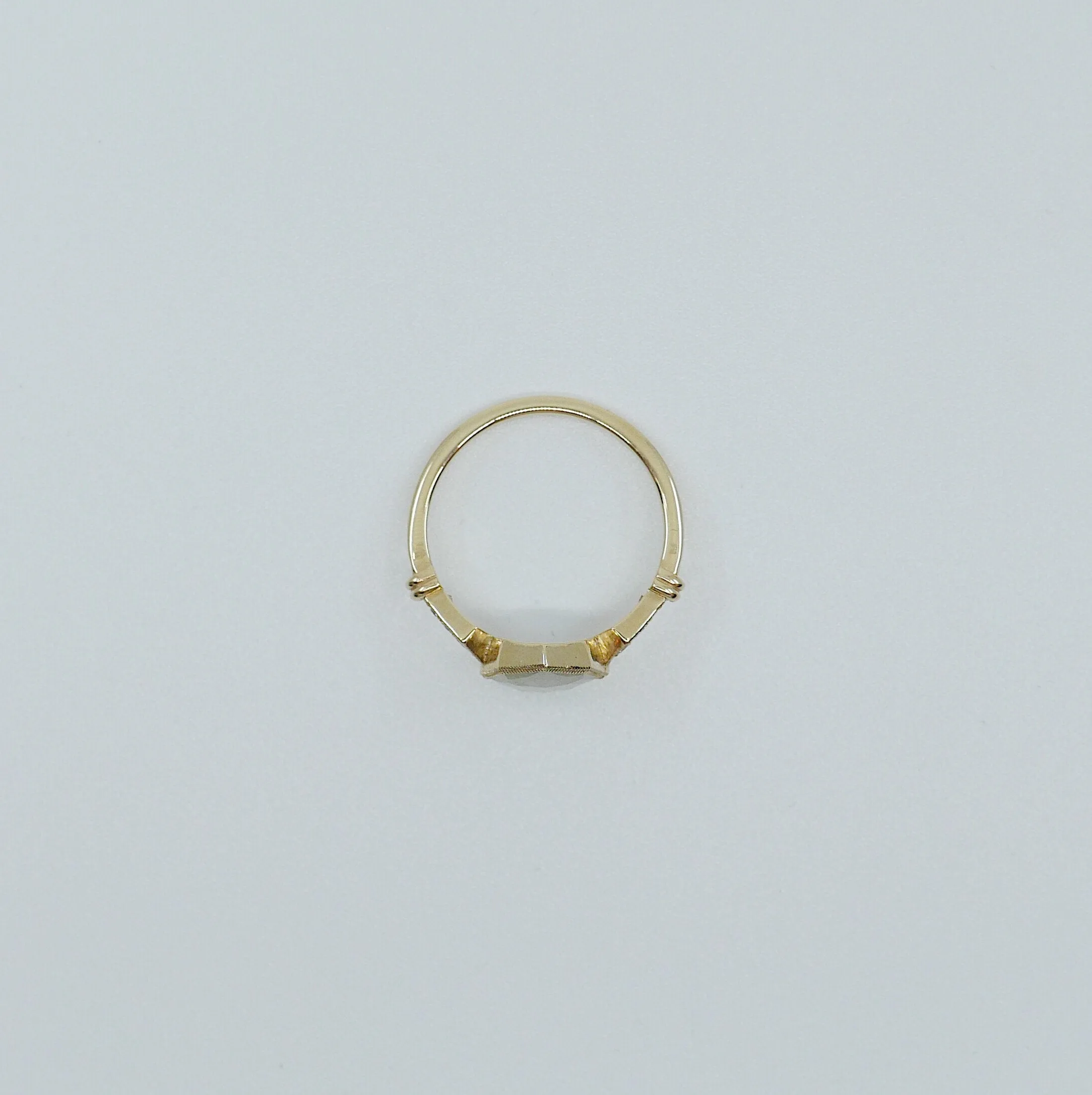 Shield Grey Diamond Ring