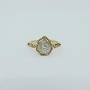 Shield Grey Diamond Ring
