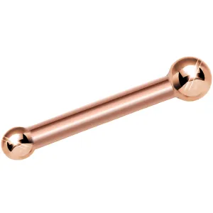 Solid 14KT Rose Gold 1.5mm Ball Nose Ring
