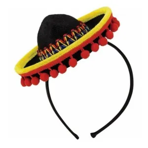 Sombrero Headband With Ball Fringe