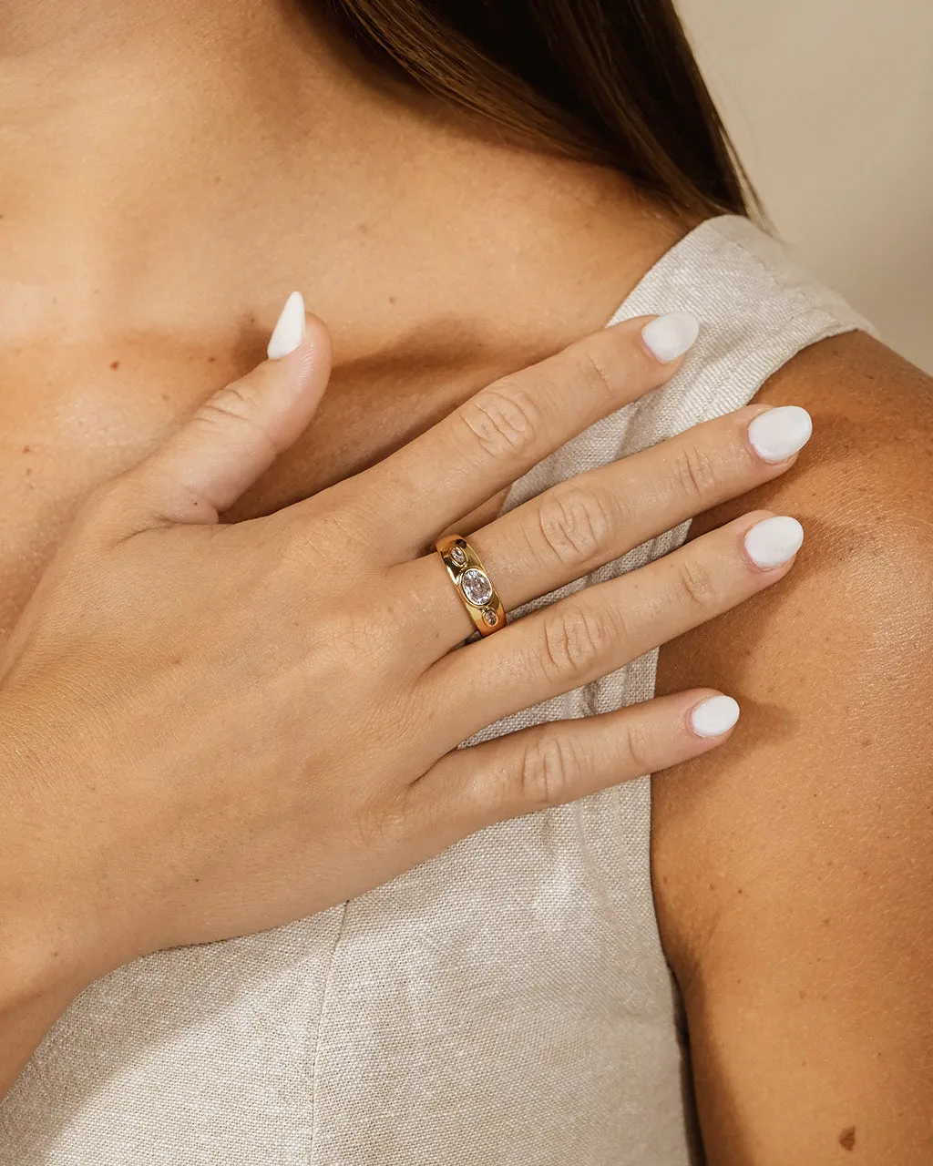 Soren Oval CZ Ring