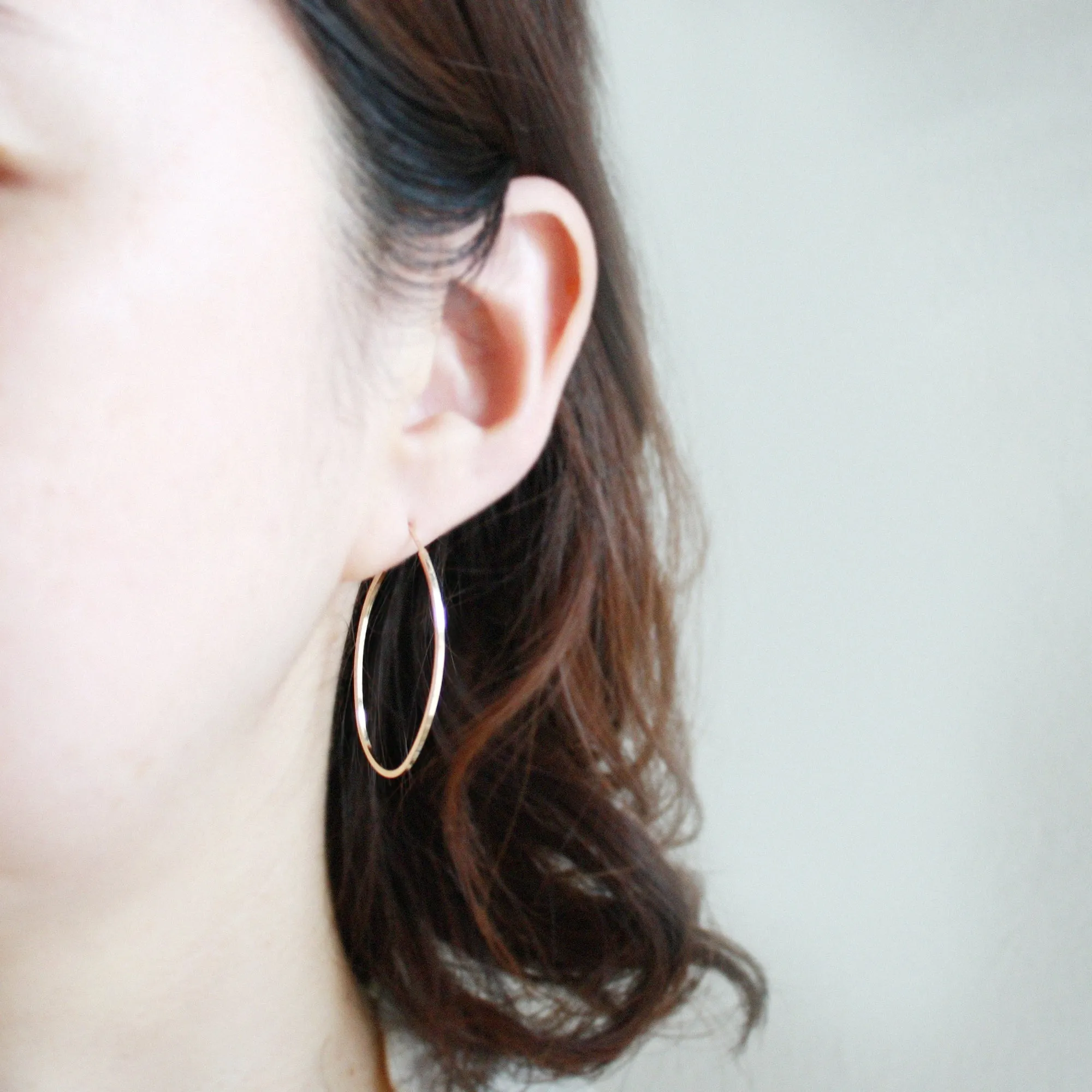 Sparkle Oval Hoop Earrings - Large