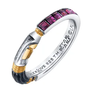 Star Wars X RockLove Mace Windu Crystal Lightsaber Ring