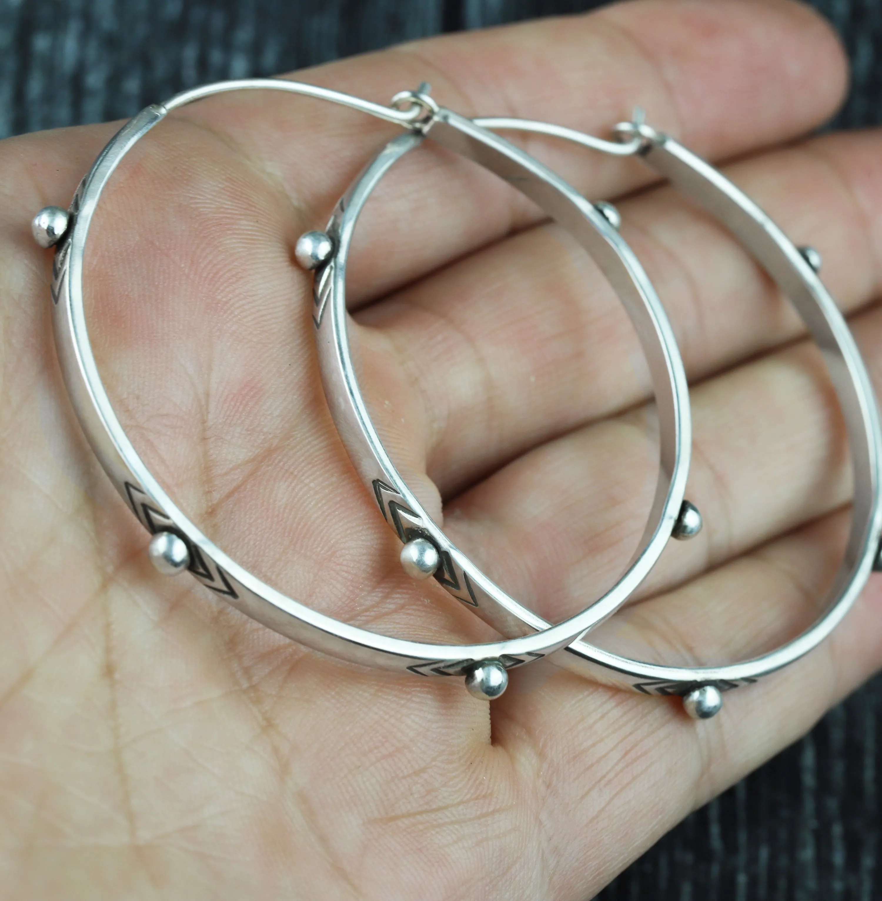 Sterling Isabel Hoop Earrings LG