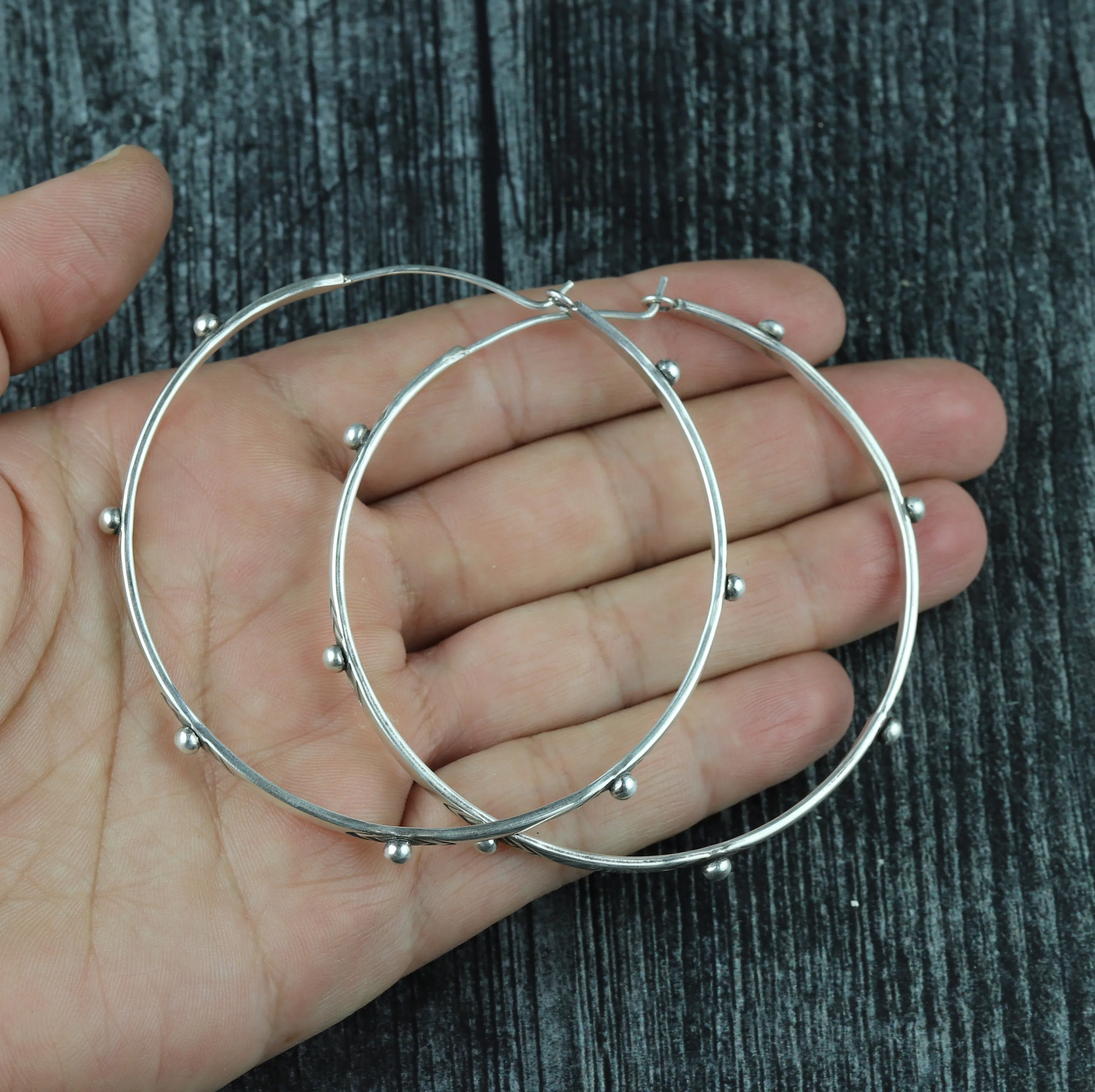 Sterling Isabel Hoop Earrings LG