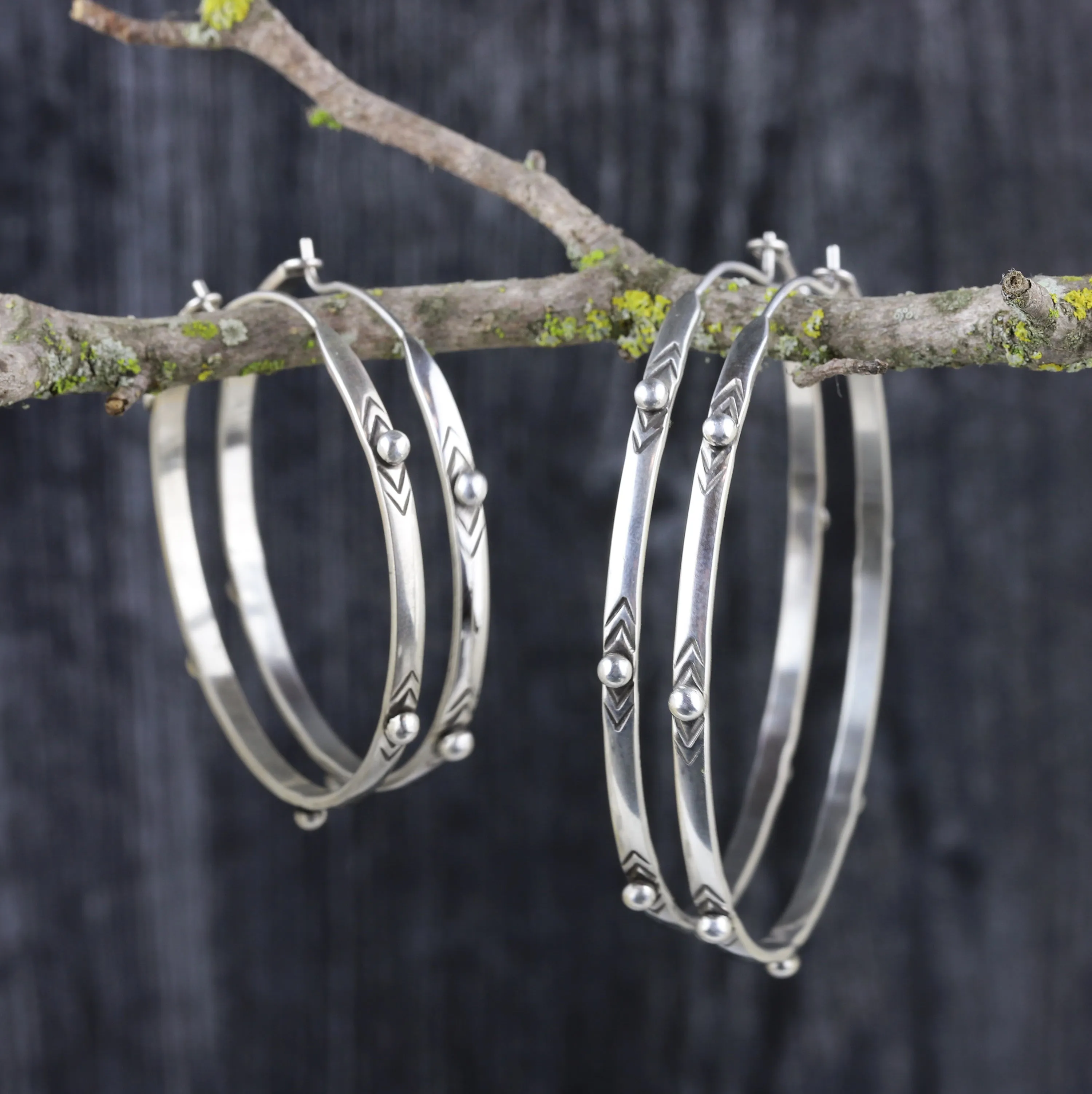 Sterling Isabel Hoop Earrings LG