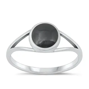 Sterling Silver Black Agate Ring