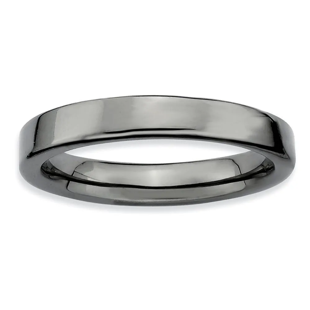 Sterling Silver Black-Plated Ring