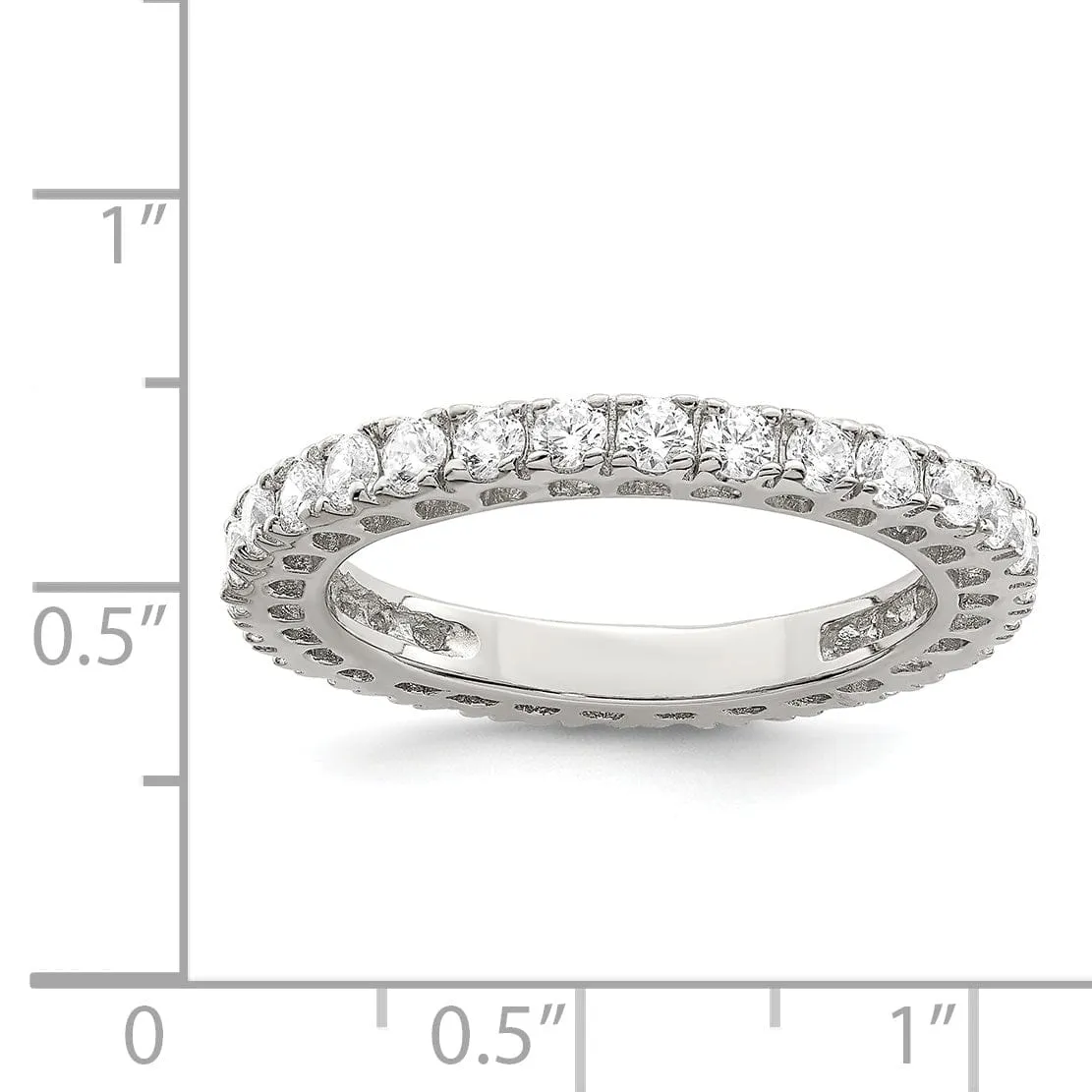Sterling Silver Eternity Cubic Zirconia Ring