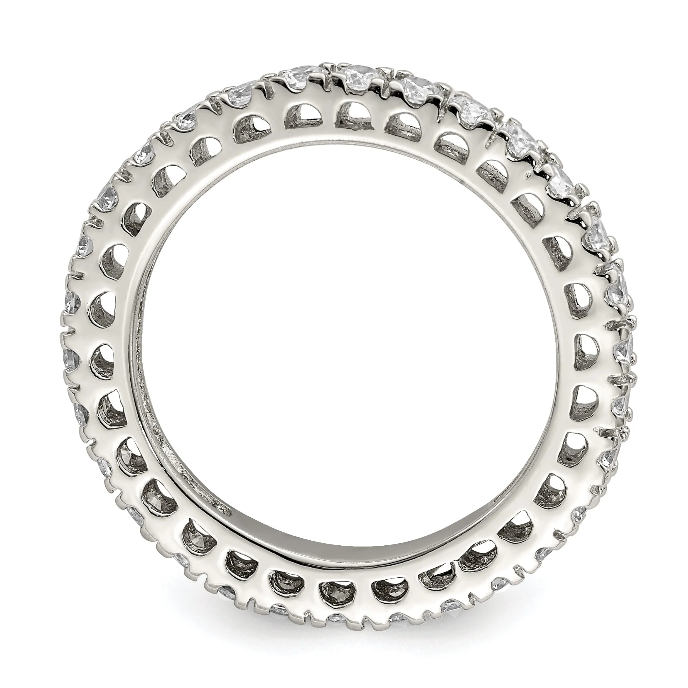 Sterling Silver Eternity Cubic Zirconia Ring