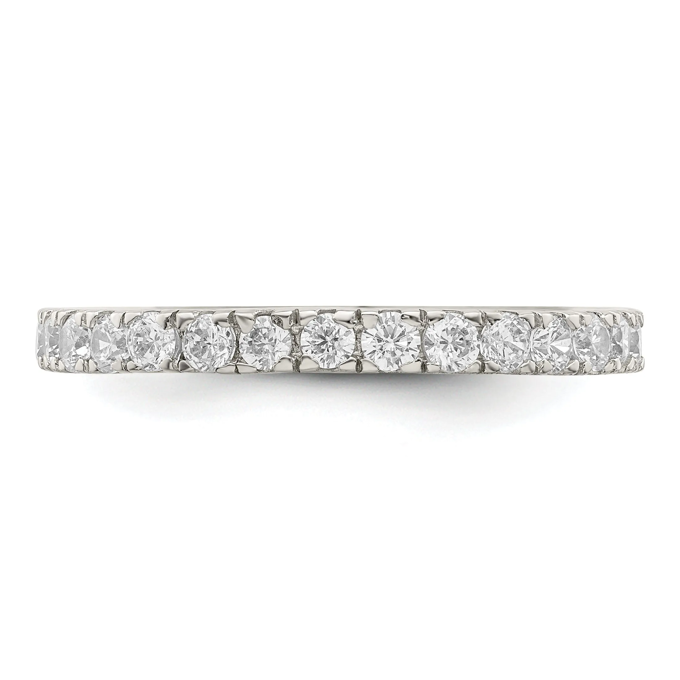 Sterling Silver Eternity Cubic Zirconia Ring