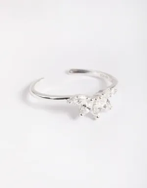 Sterling Silver Fan Ring