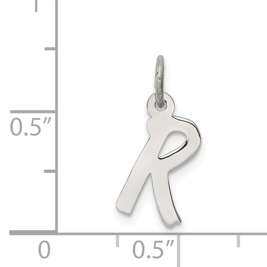 Sterling Silver Small Initial R Charm