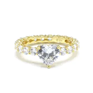 Tennis Heart Ring