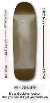 The Dark Slide "Mouse Blood" 90's Shovel Nose Shape Skateboard Deck