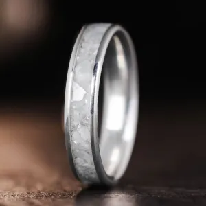 The Galia | Women's Silver Ring with Mother of Pearl
