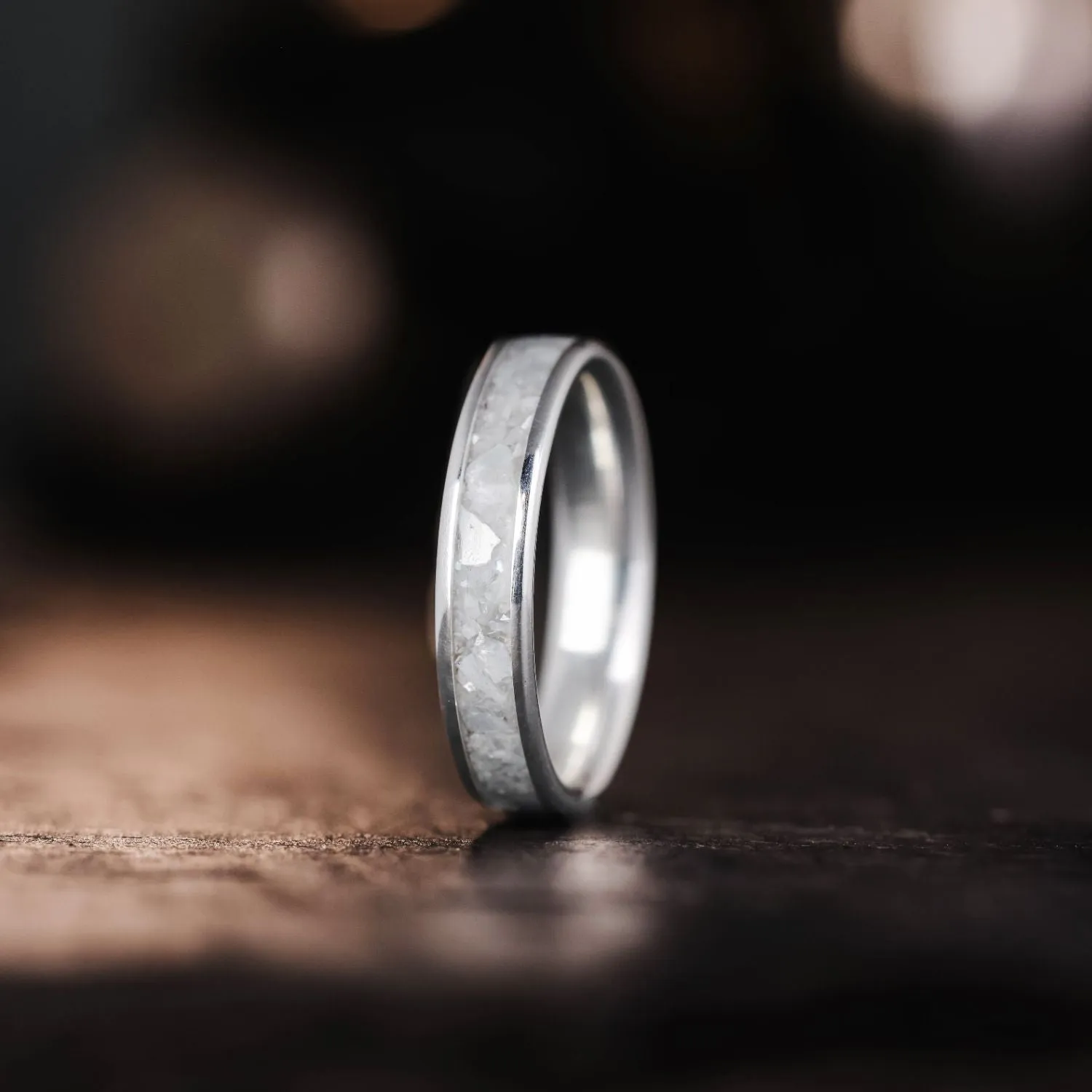 The Galia | Women's Silver Ring with Mother of Pearl