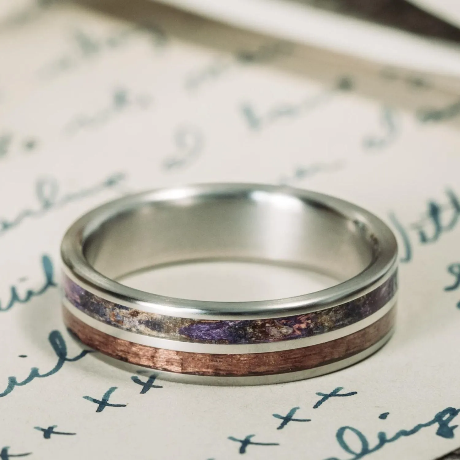 The Percival & The Maiden - Floral Wedding Ring Set