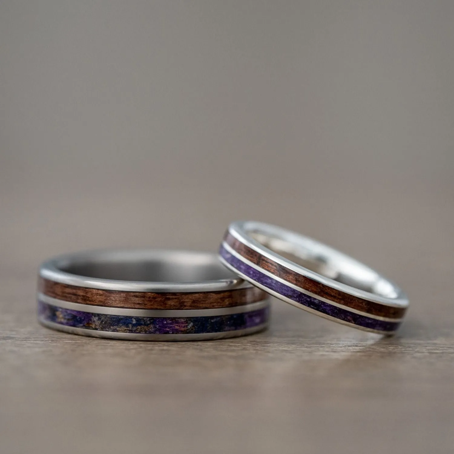 The Percival & The Maiden - Floral Wedding Ring Set