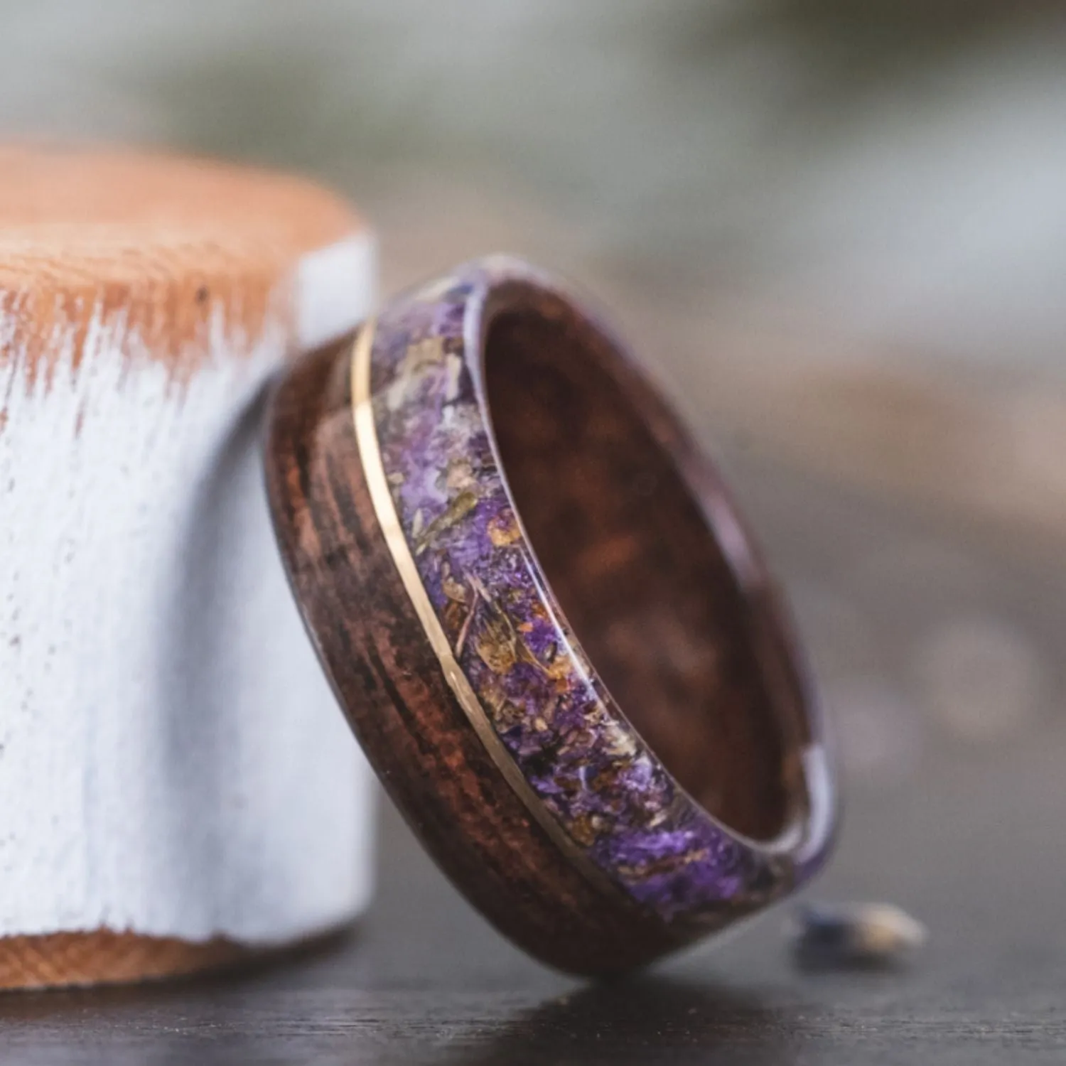 The Stag & The Champs-Elysees - Wood Wedding Ring Set