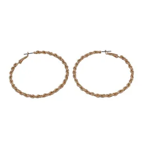 Thin Chain Texture Hoop Earrings