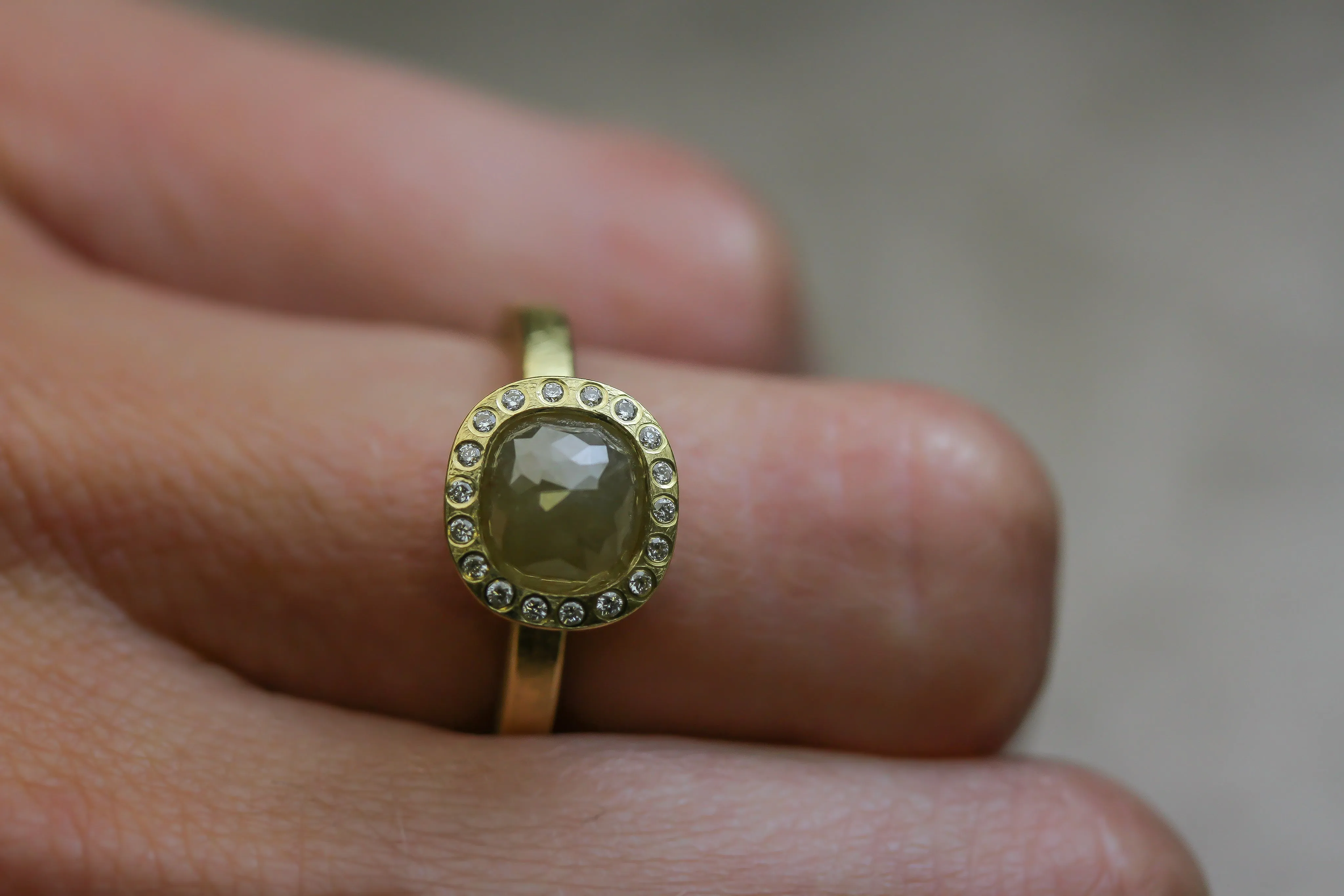 Todd Reed Green Grey Diamond Ring