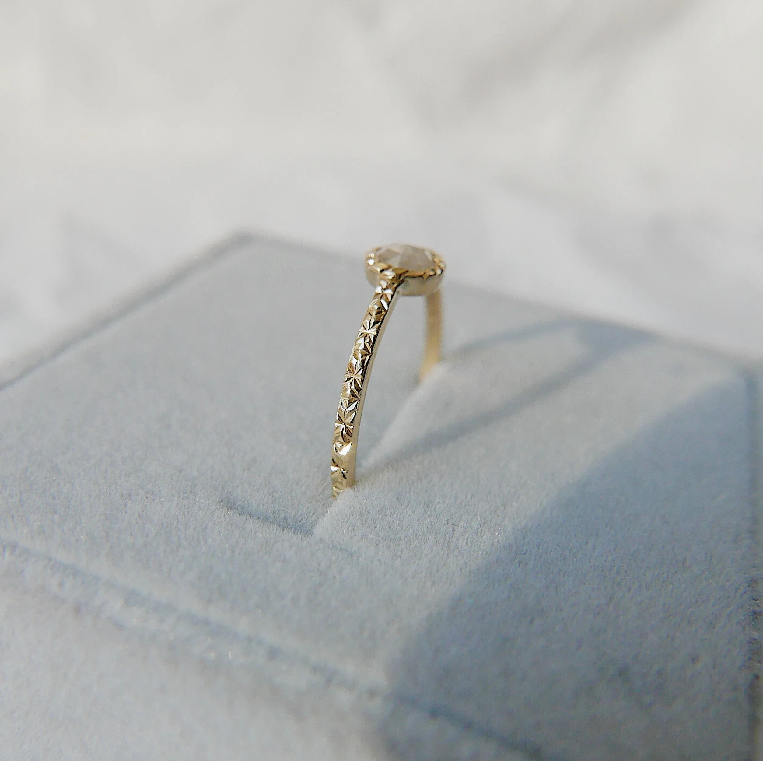 Twist Rustic Diamond Ring