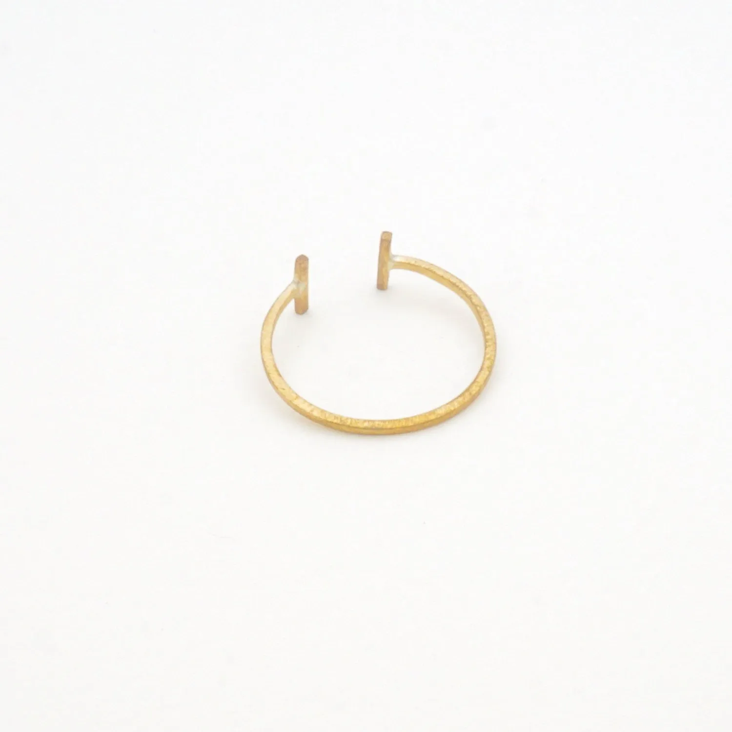 Unique & Minimalist Hand-Made Open Parallel Bar Ring - 0155