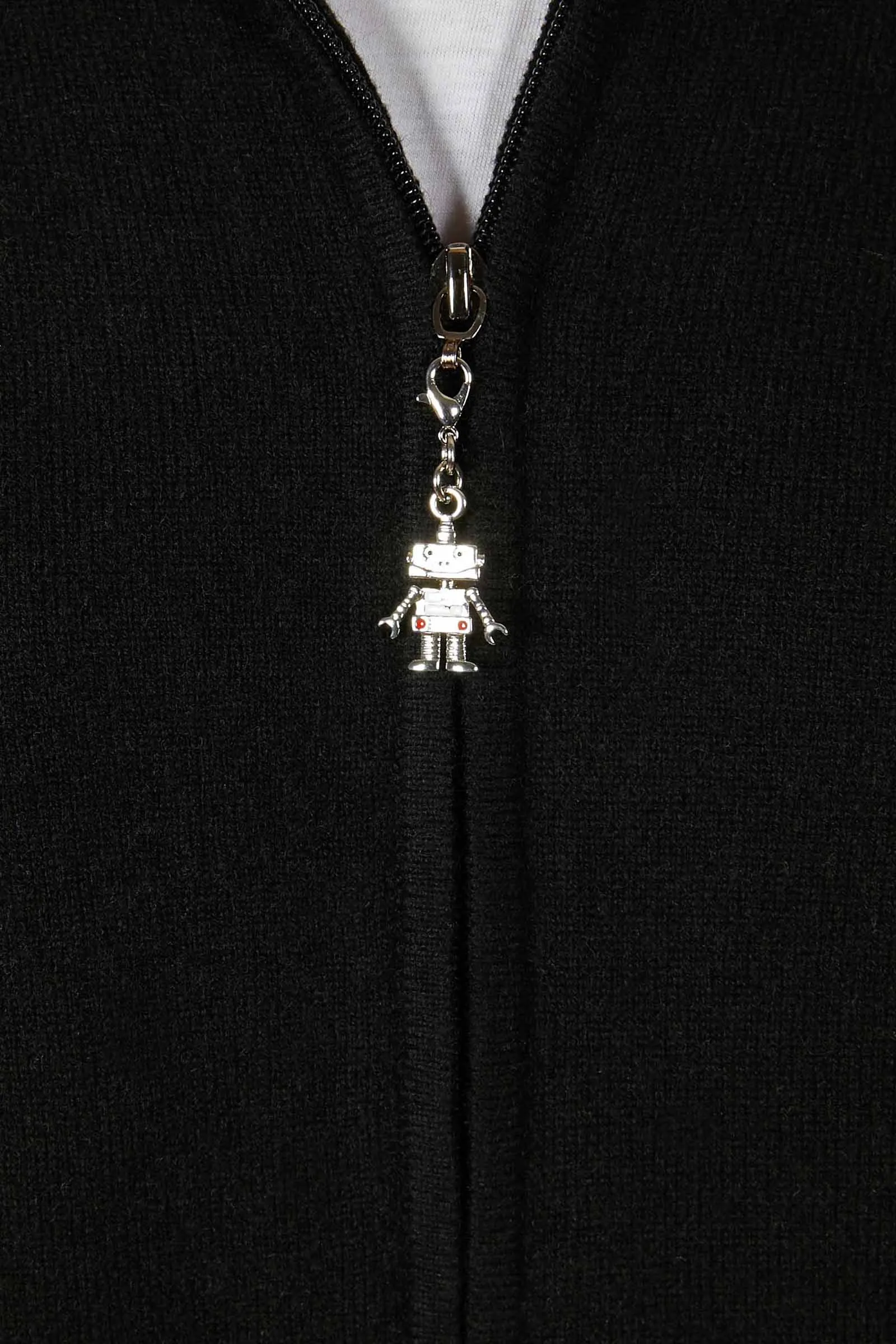 Unisex Robot Cashmere Zip Jacket