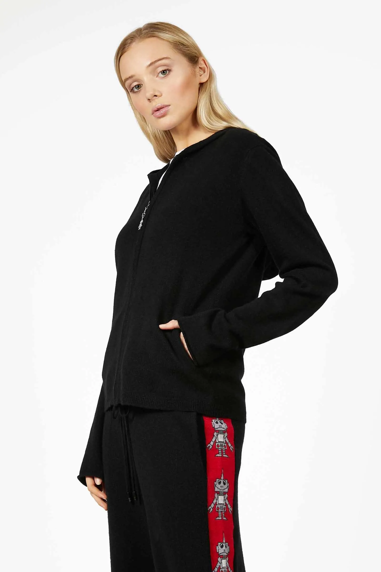 Unisex Robot Cashmere Zip Jacket