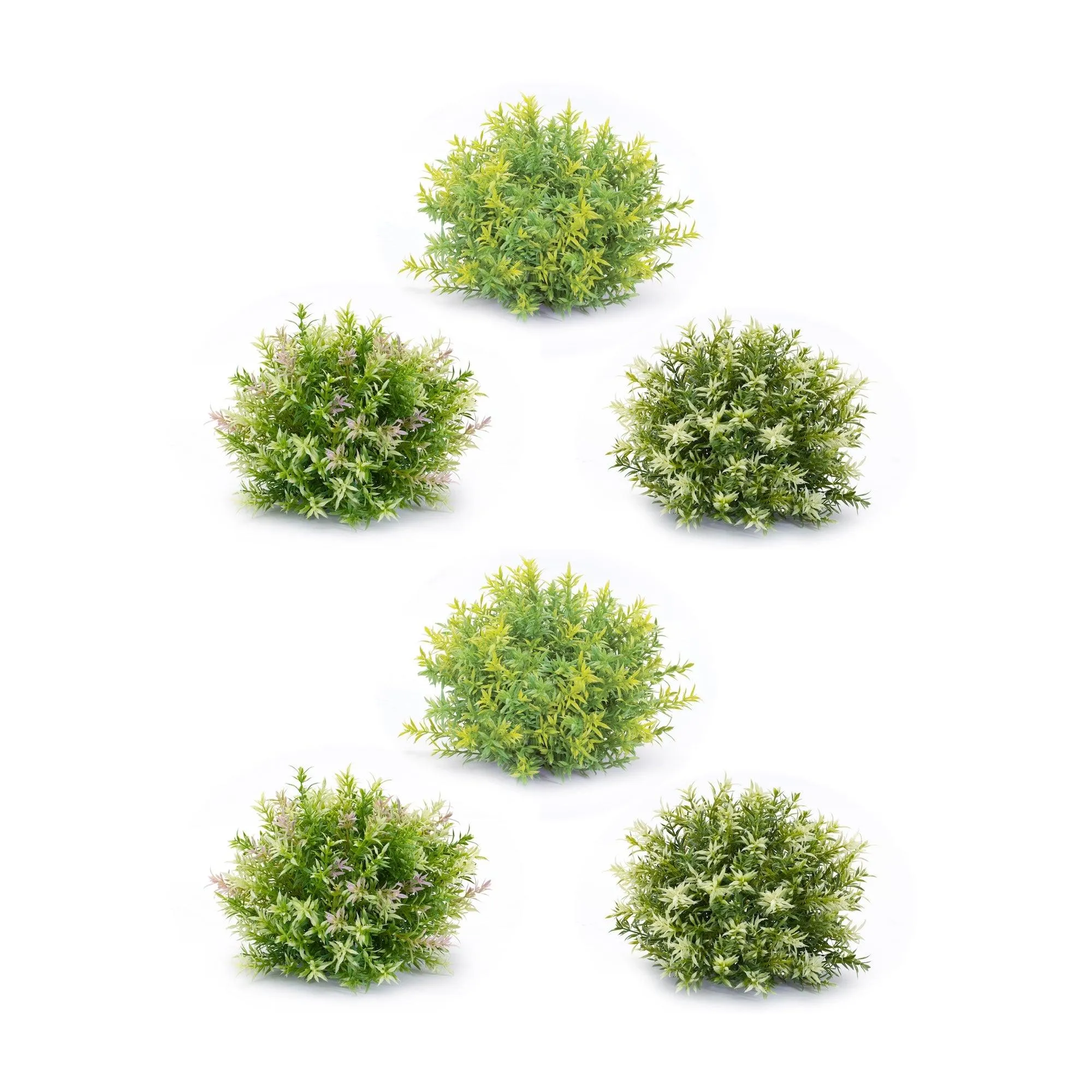 Varigated Mini Leaf Half Orb (Set of 6)