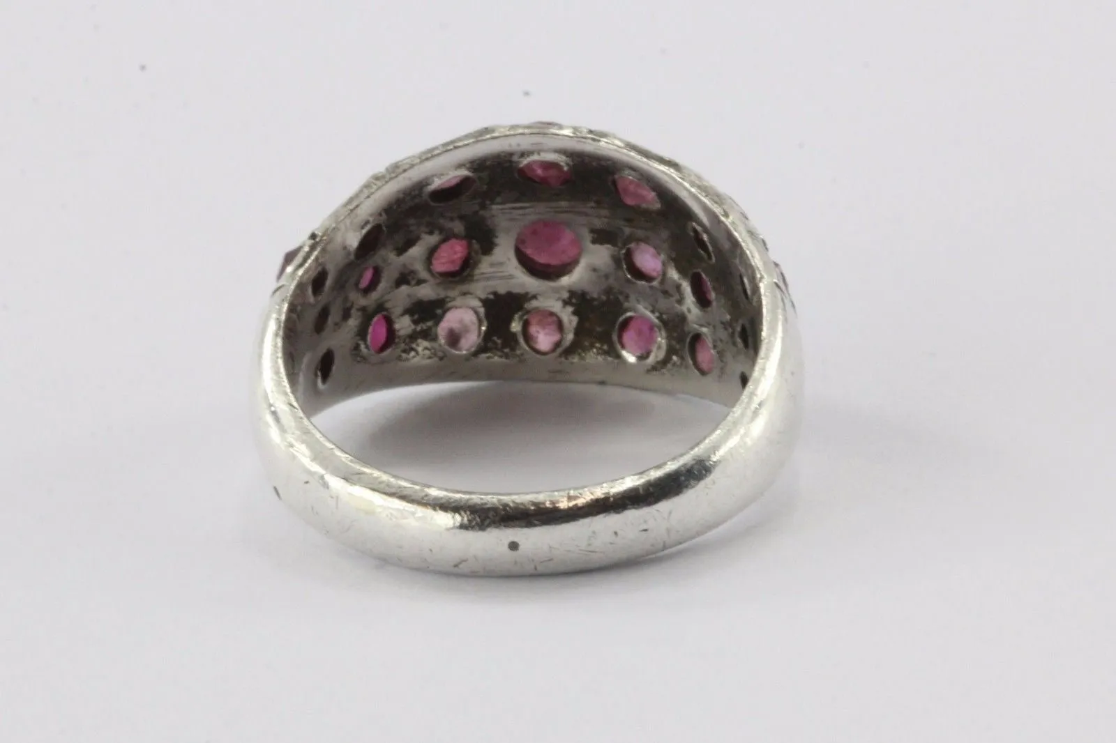 Vintage Art Deco Sterling Silver & Ruby Ring