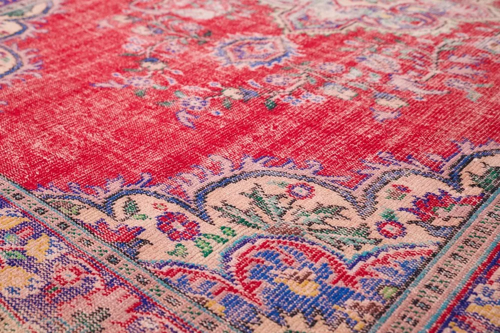 Vintage Demirci Oushak Rug 6.6ftx9.9ft