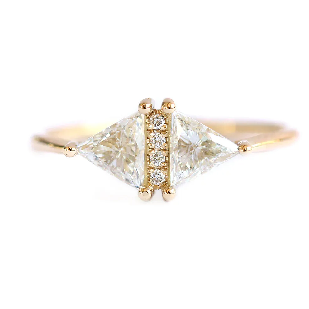 Vintage Diamond Triangle Ring