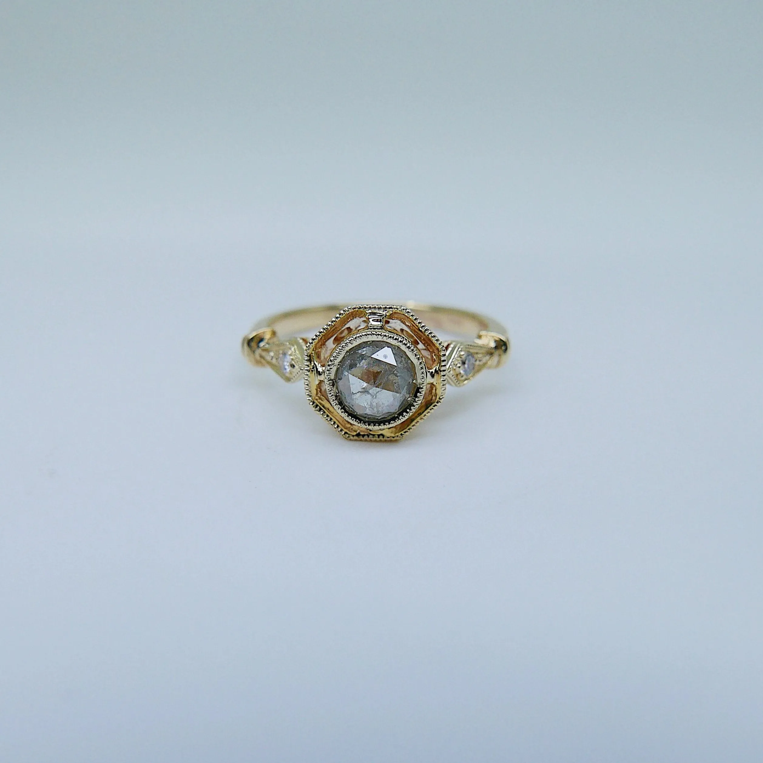 Webbed Eloise Grey Diamond Ring