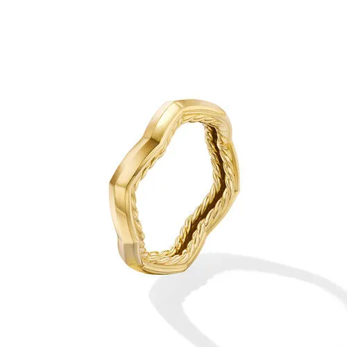 Zig Zag Stax Ring in 18K Yellow Gold, Size 7